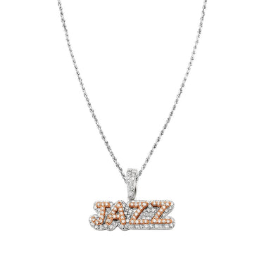 two tone diamond jazz pendant